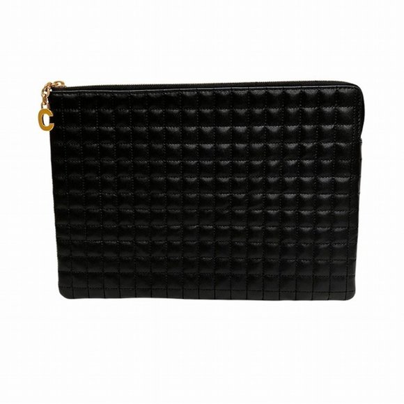 CELINE Black C Charm Clutch Bag 10B813BFL - Picture 1 of 9